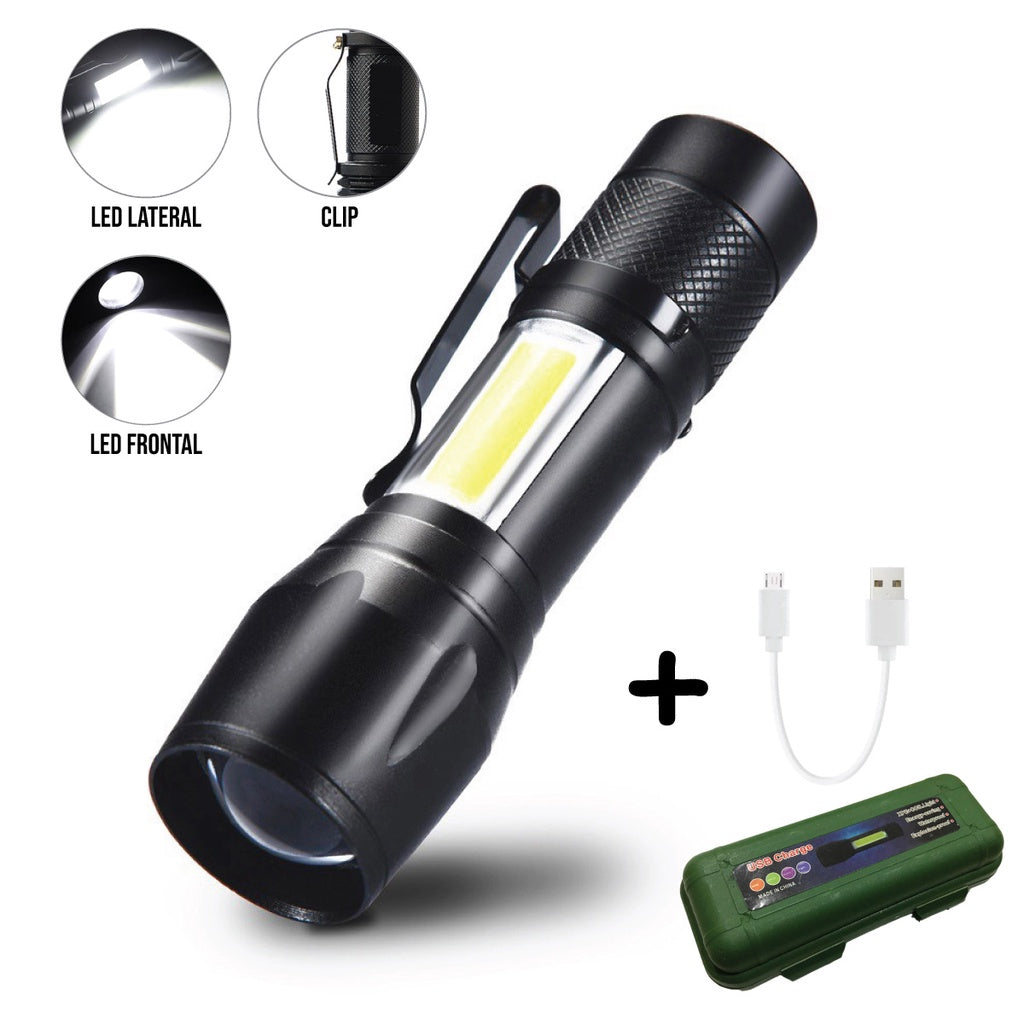 Lanterna tática LED MultiSafety Torch  USB