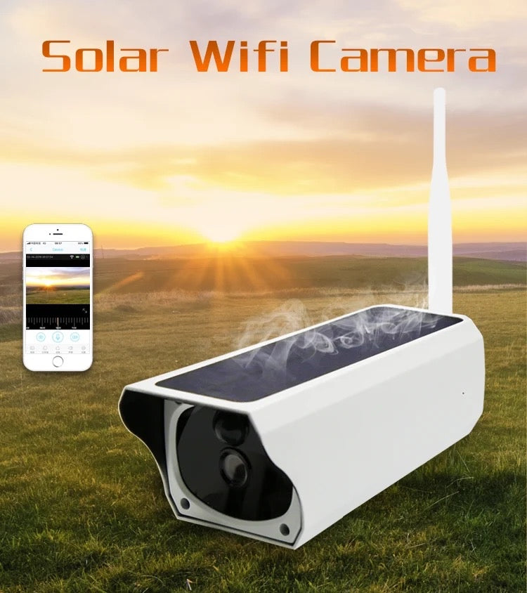 Câmera Solar IP, compatível com DVRs, e Gravação em nuvem.