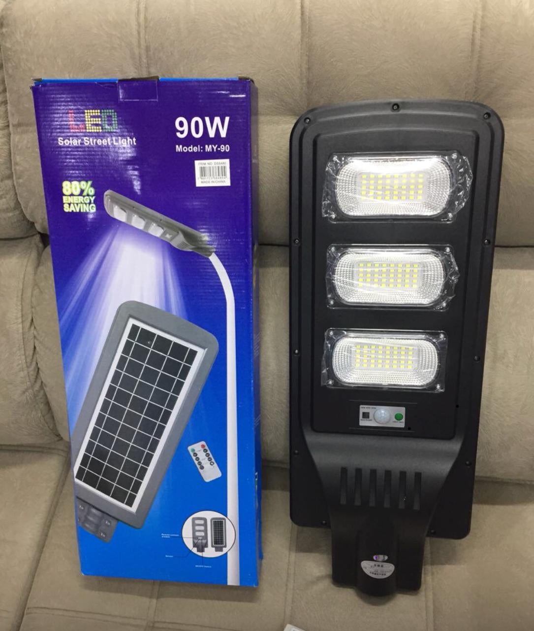 Luminária solar 90 watts 4500 Lm promoção caixa fechada 6 peças