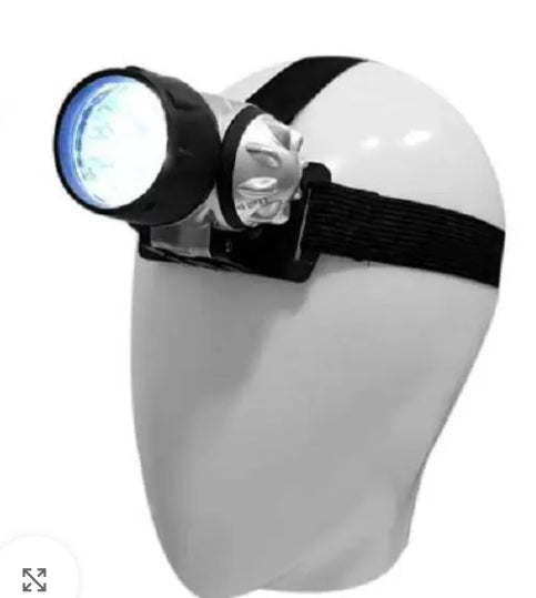 Lanterna LED de cabeça com 07 LEDs - À prova d'água IP55